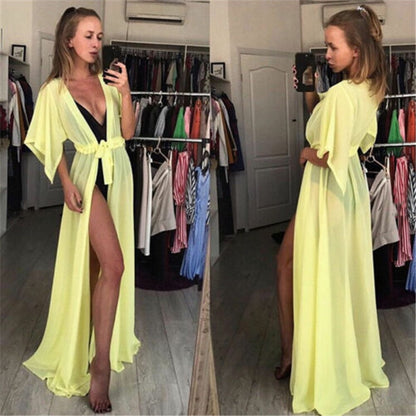 Chiffon Long Dress Bikini Cover Up