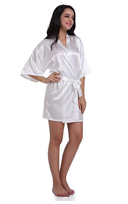 Satin Night Robe Lace Bathrobe Perfect Wedding Bride Bridesmaid Robes Dressing Gown