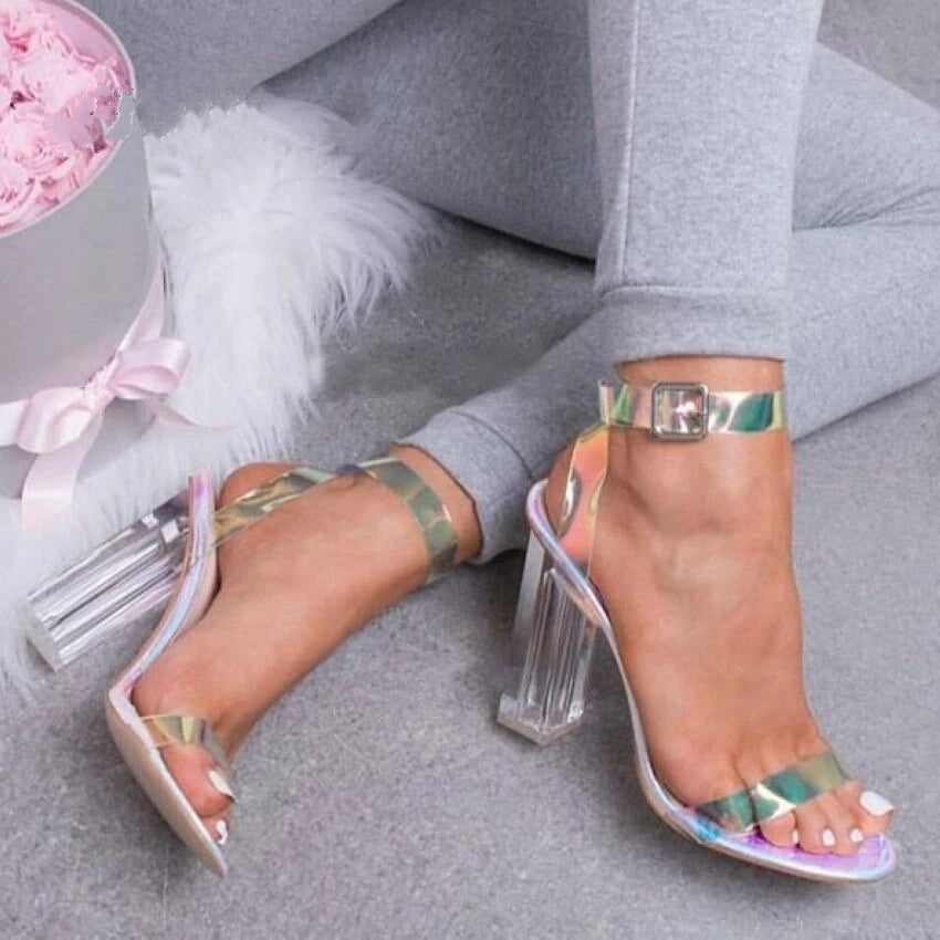 Pvc clear heels online