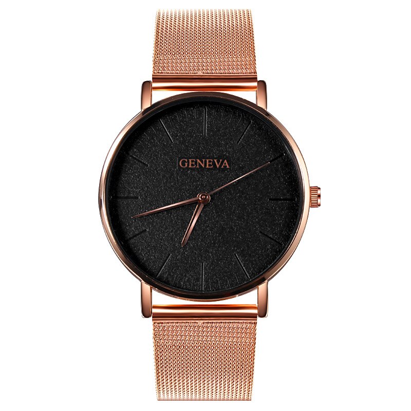 Luxury Rose Gold Mesh Stainless Steel Women's Watches