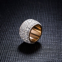 Rose Gold-Color Fashion Rhinestone Rings for Women