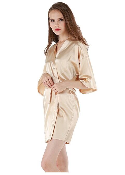 Satin Night Robe Lace Bathrobe Perfect Wedding Bride Bridesmaid Robes Dressing Gown