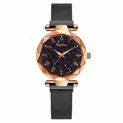 Starry Sky Magnetic Luminous Wrist Watches Set With Bracelet Box