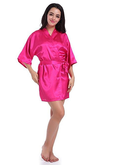 Satin Night Robe Lace Bathrobe Perfect Wedding Bride Bridesmaid Robes Dressing Gown