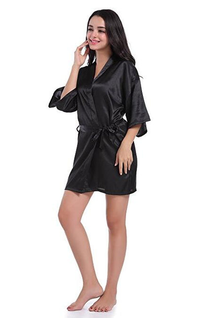 Satin Night Robe Lace Bathrobe Perfect Wedding Bride Bridesmaid Robes Dressing Gown