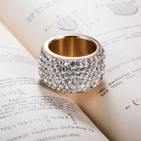 Rose Gold-Color Fashion Rhinestone Rings for Women