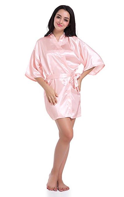 Satin Night Robe Lace Bathrobe Perfect Wedding Bride Bridesmaid Robes Dressing Gown