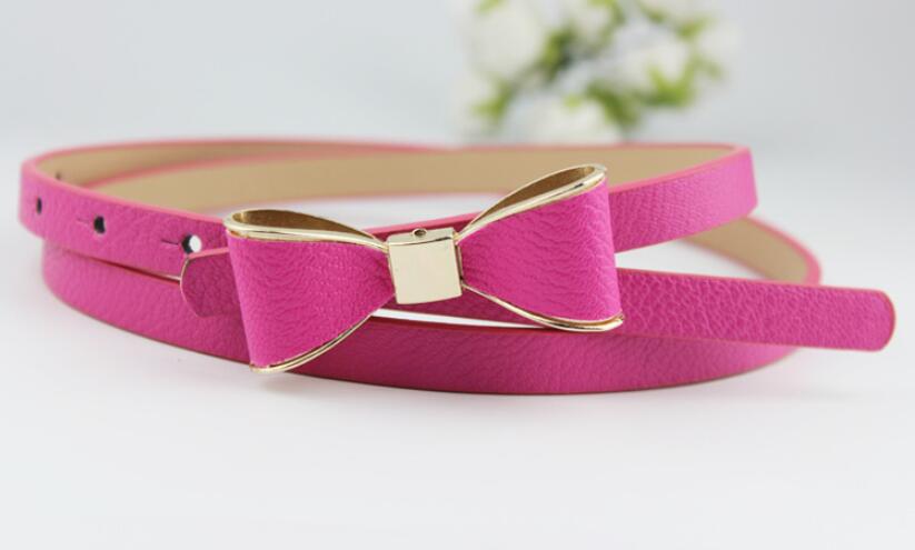 Colorful Bow Leather Belt Ladies Waistband