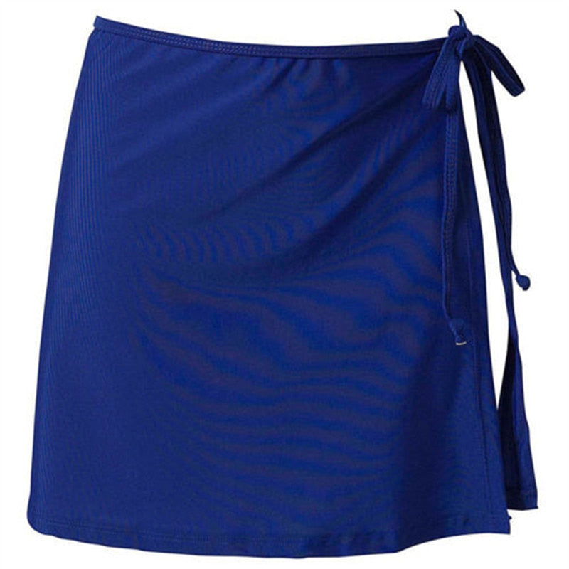 Women Fashion Beach Vacation Bikini Skirt Solid Color Lace-Up Mini Skirt Female Swim Bikini Bottom Hot Sale