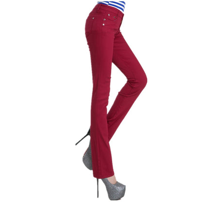 Candy Color Wide Leg stretch cotton Jeans