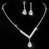 TREAZY Fashion Bridesmaid Bridal Jewelry Sets for Women Rhinestone Crystal Necklace Earrings Sets Statement Wedding Jewelry Sets