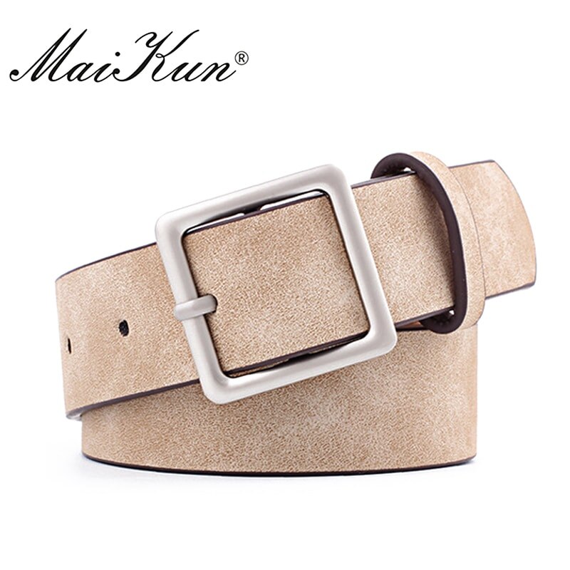 Luxury brand Designer Belts Female Square Metal Pin Buckle Belt