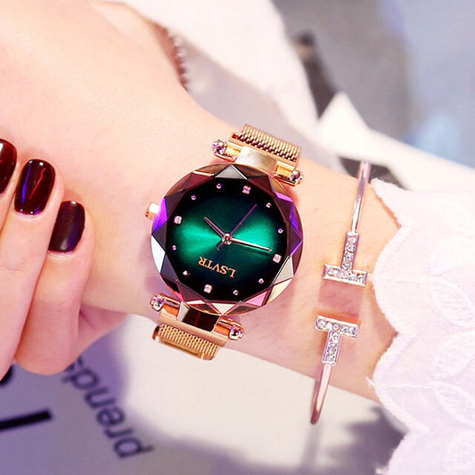 Starry Sky Magnetic Watch Ladies Dress Quartz Clock