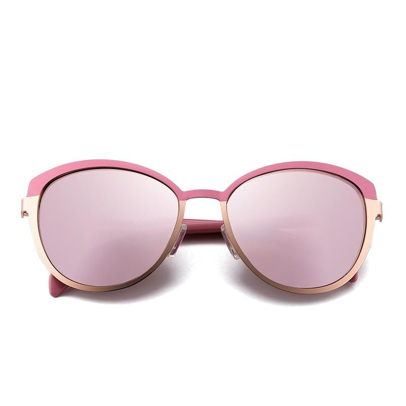 Cat Eye Elegant Pink White Gradient Driving Glasses