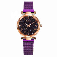 Starry Sky Magnetic Luminous Wrist Watches Set With Bracelet Box