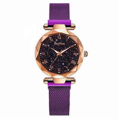 Starry Sky Magnetic Luminous Wrist Watches Set With Bracelet Box