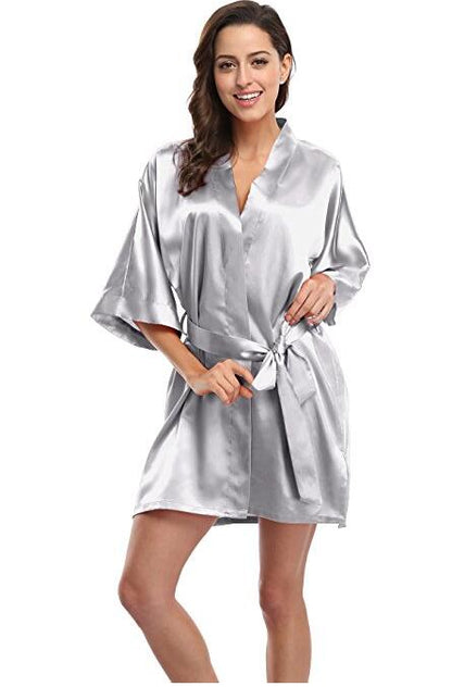 Satin Night Robe Lace Bathrobe Perfect Wedding Bride Bridesmaid Robes Dressing Gown