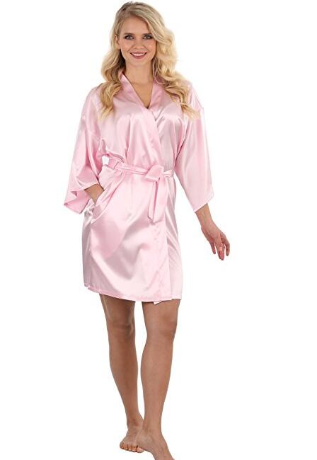 Satin Night Robe Lace Bathrobe Perfect Wedding Bride Bridesmaid Robes Dressing Gown