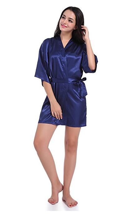 Satin Night Robe Lace Bathrobe Perfect Wedding Bride Bridesmaid Robes Dressing Gown