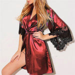 Satin Silk Lace Night Wear Gown Sleepwear