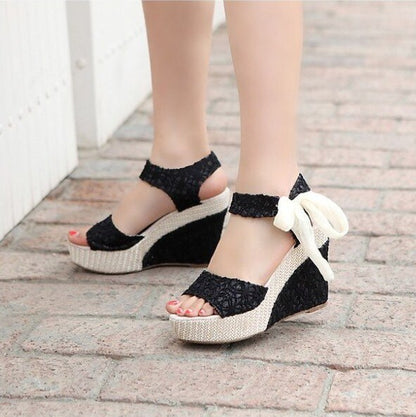 Open Toe Fish Head Fashion platform High Heels Wedge Sandals