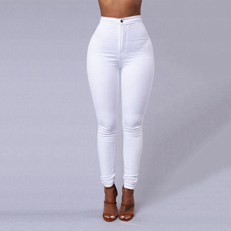 Western-style White Black Pants High Waist Female Pencil Pants