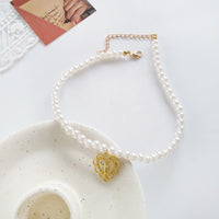 Pearl necklace aesthetic personality girl jewelry necklace