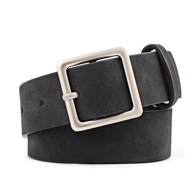 Luxury brand Designer Belts Female Square Metal Pin Buckle Belt