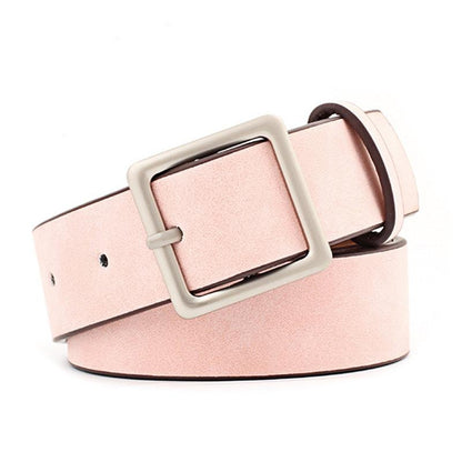 Luxury brand Designer Belts Female Square Metal Pin Buckle Belt