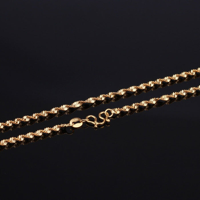 DIY Rope Gold Color Chains Necklace For Pendant Women