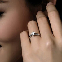 925 sterling silver shiny zircon ring for women