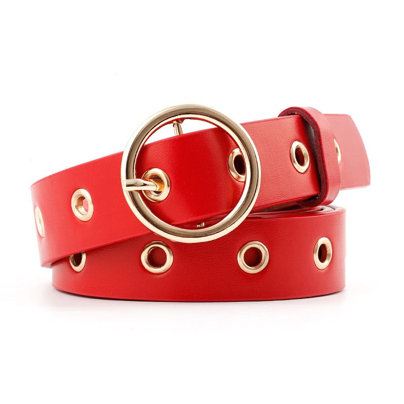 Round Metal Pin Buckle Circle Belts