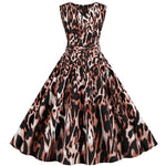 Sleeveless Sexy Leopard Print Party Dresses with Pocket