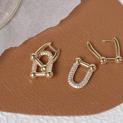 Hot Design Trendy Lock Buckle Earrings for Women