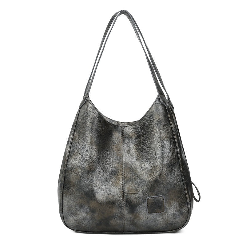 Small handbag with V logo shoulder bag Pebbled PU Leather Bag