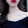 Imitation Pearl Jewelry Set Simulated Pearl Double Layer Women Earrings Necklace Bracelet Sets for Wedding N271