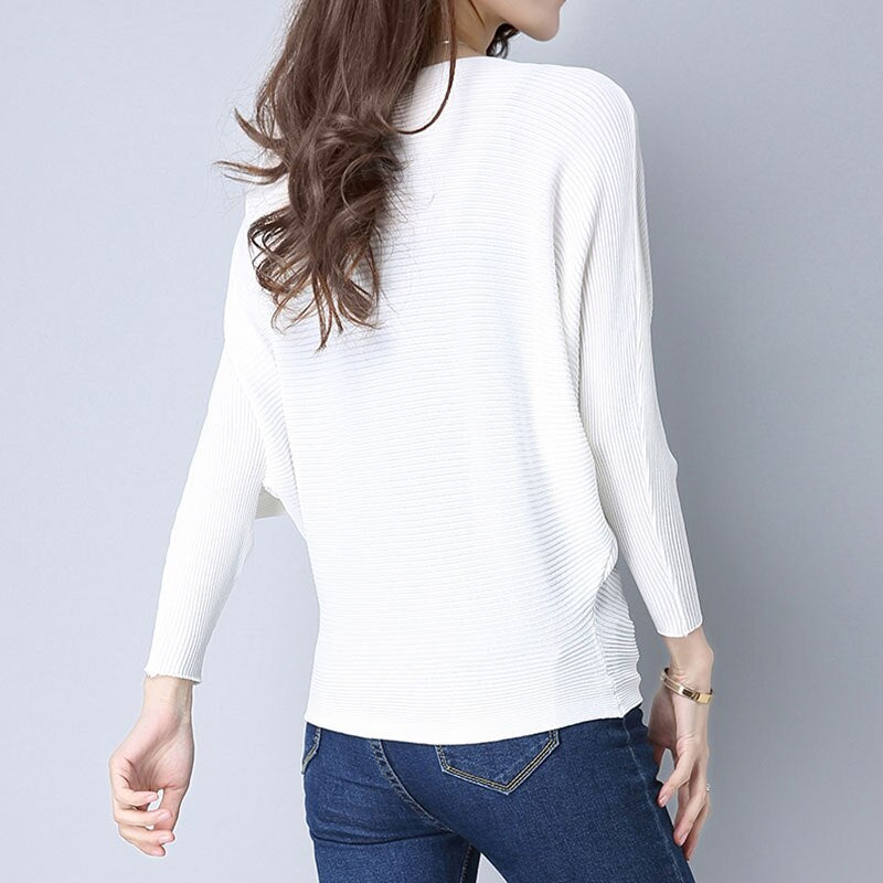 O-Neck Long Sleeve Ladies Knitted Pullover Jumper