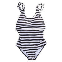 Summer Sexy swimsuit Striped Padded One Piece Suit Swimwear Bikinis Ladies One-piece Bathing Suit
