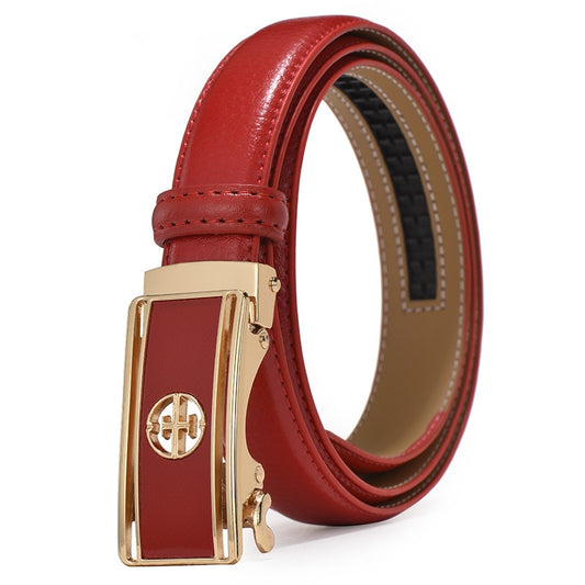 Automatic Buckle Strap  Waistband Designer Genuine Leather Belt