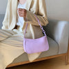Casual PU Leather Sling Handbag Purse Women Elegant Chain Shoulder Crossbody Bag Popular Simple Female Daily Bag
