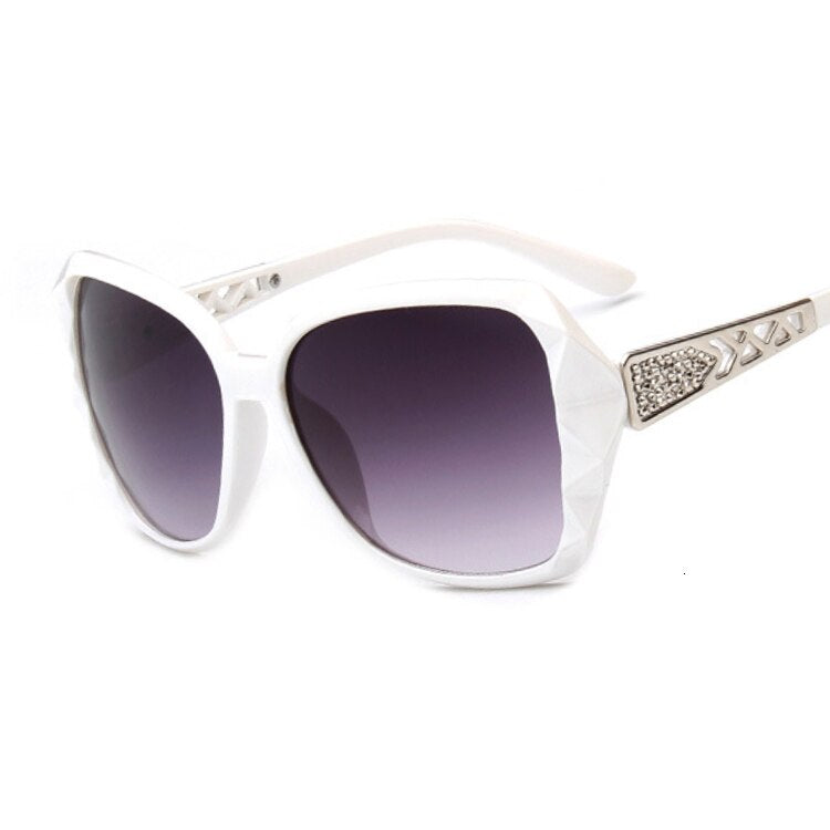 Big Purple Sun Glasses Female Mirror Shades