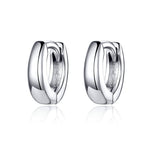 925 Sterling Silver Classic Round Silver Hoop Earrings