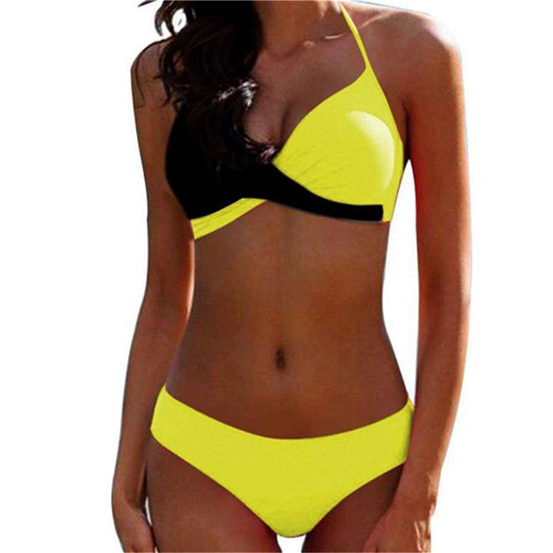 Push Up Swimwear Women Swimsuit Swimming Bathing Suit Bikinis Set Beachwear Two Piece