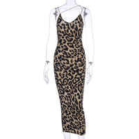 hirigin Sexy Women&#39;s Leopard Snake Print Dress Fashion Ladies Long Maxi Dress Party Bodycon Occasion Dresses Evening Sundress