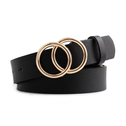 Leather Metal Buckle Heart Pin Belts For Ladies