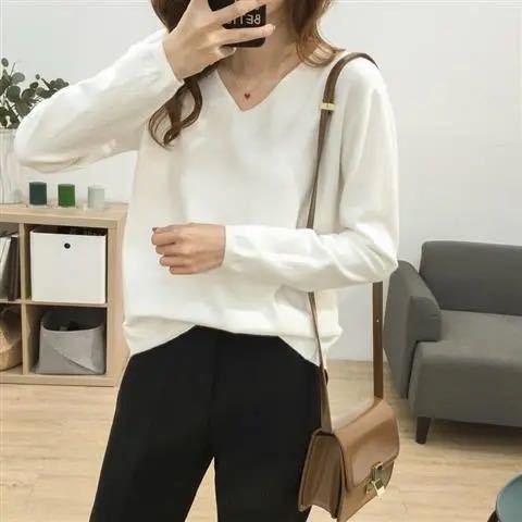 V-Neck Women Sweater Pullovers