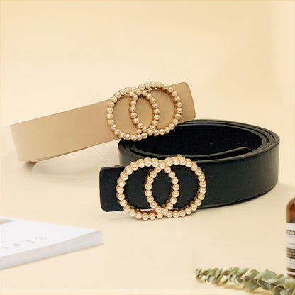 Double Inlaid Pearl Belts for Women