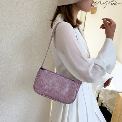 Leather Purple Shoulder Bags