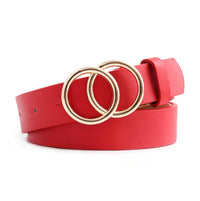 Leather Metal Buckle Heart Pin Belts For Ladies