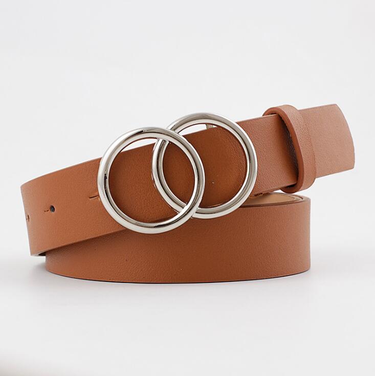 Leather Metal Buckle Heart Pin Belts For Ladies